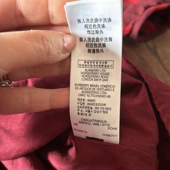 Gorgeous Authentic Burberry Girls Red Classic Print Dress Sz 8Y - Picture 7 of 10